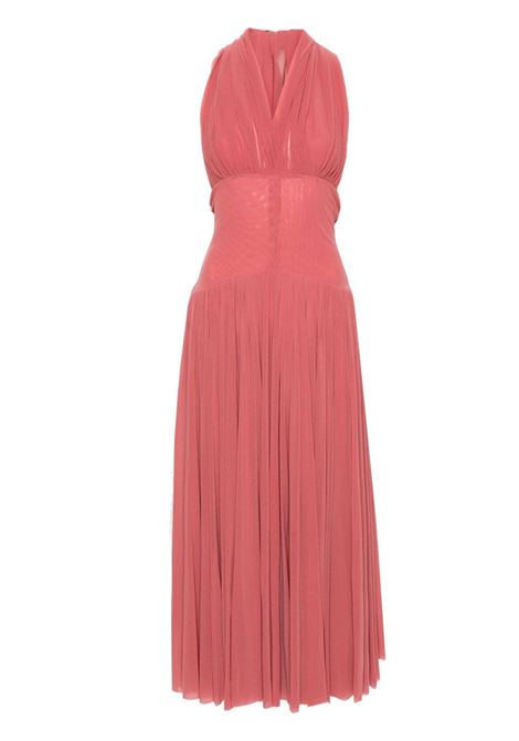 Abito maxi in rete con scollo all'americana in rosa - donna PHILOSOPHY DI LORENZO SERAFINI | A040421180182